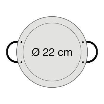 Paella pan steel ø 22 cm