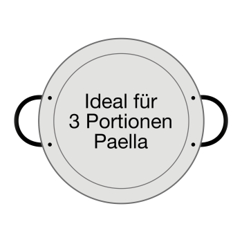 Paella-Pfanne Stahl poliert Ø 28 cm