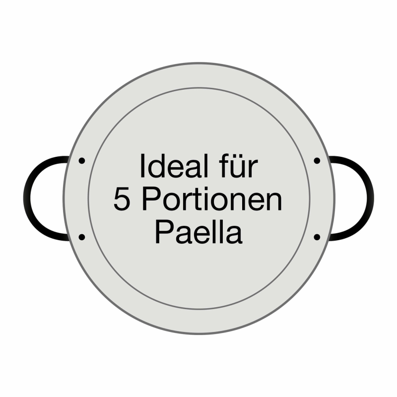 Metaltex Paella-Pfanne Aus Poliertem Stahl – Traditionell Aus Valencia, Für 2 Portionen, Für Alle Herdarten