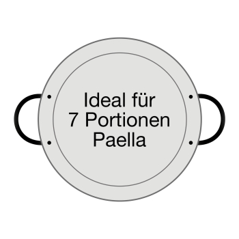 Paella-Pfanne Stahl poliert Ø 36 cm