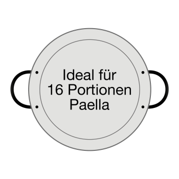 Paella-Pfanne Stahl poliert Ø 55 cm