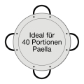 Paella-Pfanne Stahl poliert Ø 80 cm mit 4 Griffen