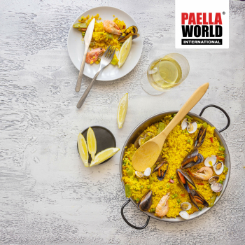 Paella pan steel ø 130 cm with six handles