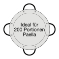 Paella pan steel ø 130 cm with six handles