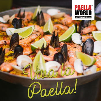 Paella gift set 4: paella pan enamelled steel Ø 30 cm, paella rice & paella spice