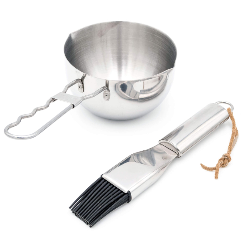 Stainless steel marinating set for barbecue and BBQ 