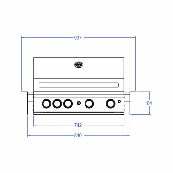 TOP-LINE - ALLGRILL CHEF "L" - BUILT-IN  with Airsystem