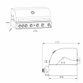 TOP-LINE - ALLGRILL CHEF "XL" - BUILT-IN  with Airsystem