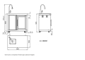 Modul 1 - Waschbecken- /Kühlschrankkombi (Becken links)