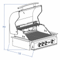 TOP-LINE - ALLGRILL CHEF "M" - BUILT-IN  with  Airsystem