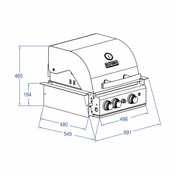 TOP-LINE - ALLGRILL CHEF "S" - BUILT-IN  with Airsystem
