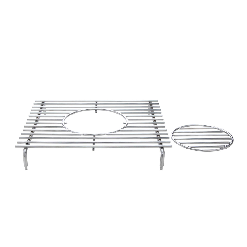 Stainless steel side burner grid with hole for CHEF-series