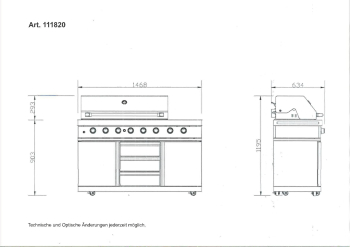 Outdoorküche-Küchensystem Variante 4