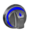 Metallguss Drehknopf mit LED-Beleuchtung und Farbwechsler