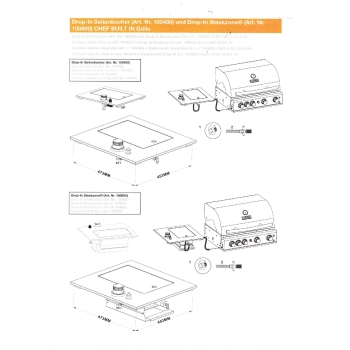 Drop in side cooker