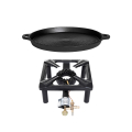 Stool stove set (small) with cast iron pan Ø 35 cm - with safety pilot