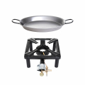 Stool stove set (small) with paella pan steel Ø 32 cm - with safety pilot