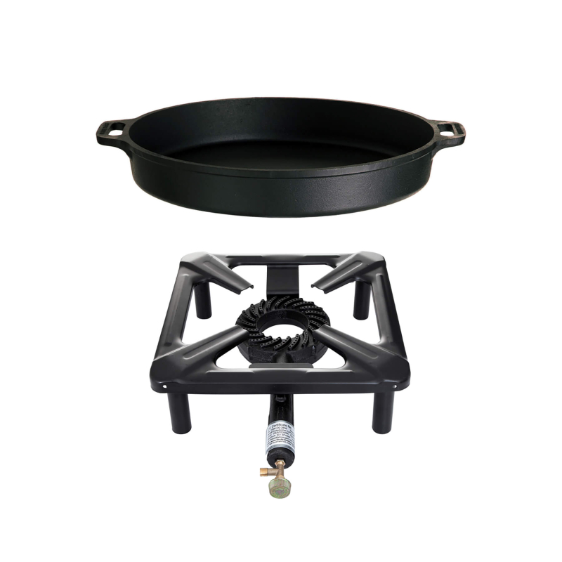 Tabulet Cooker Set (small) with iron cast pan Ø 40 cm - without ignition protection 