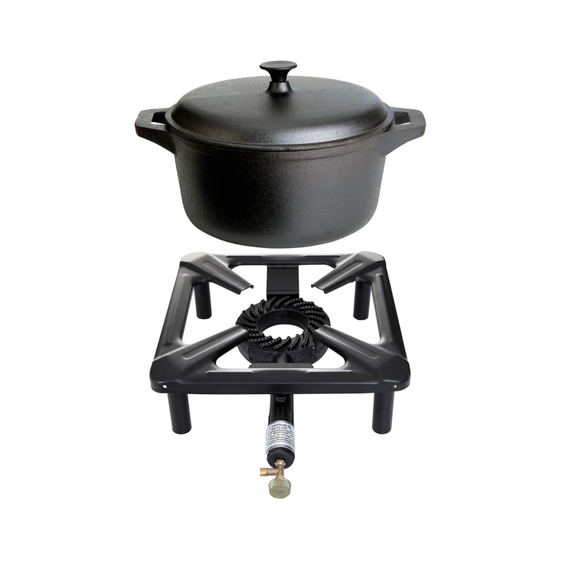 Tabulet Cooker Set (small) with cast iron pot  Ø 22 cm - 2.7 l. volume - without ignition protetction 