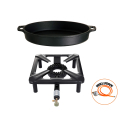Stool cooker Set (small) with cast iron pan  Ø 40 cm incl. gashose and regulator