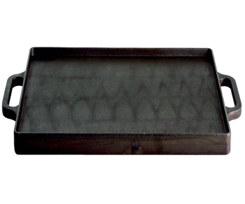 Hockerkocher-Set (klein) mit Gusseisengrillplatte 32 x 32 cm - ohne Zündsicherung