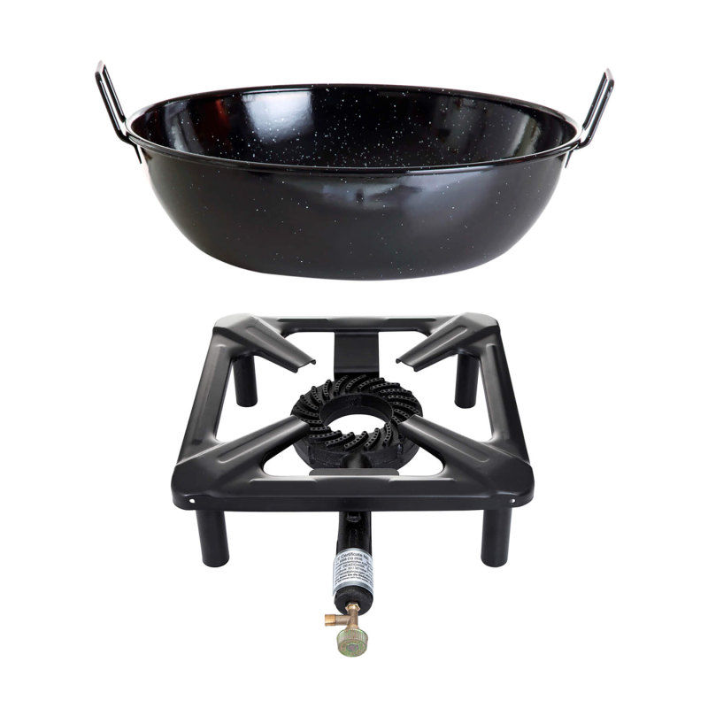 Stool stove set (bigl)  with enamel pot  Ø 40 cm - without ignition protection